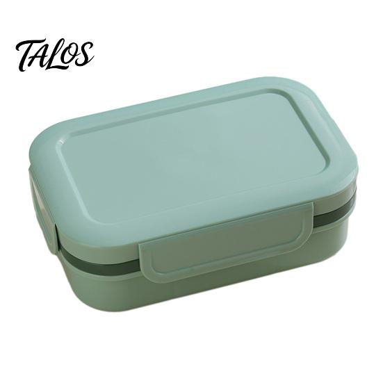 Пластиковый ланч-бокс Bento пищевого качества, безопасный для микроволновой печи, с приборами, многосекционный для взрослых, портативный контейнер для ежедневного приготовления еды, герметичный