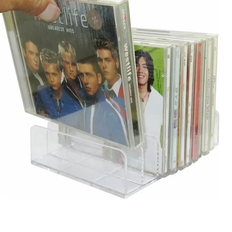 Space-Saving Letter/File DVD/CD Organizer - Transparent Storage Stand Shelf for Home Office Entertainment,Gifts for Friends