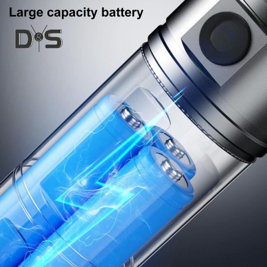 High Powered Flashlight 4 Modes Adjustable Super Bright Waterproof Zoomable Rechargeable Tactical Flashlight with Power Display
