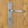 HAMILTON door handle with key plate 90mm ANTIQUE NICKEL