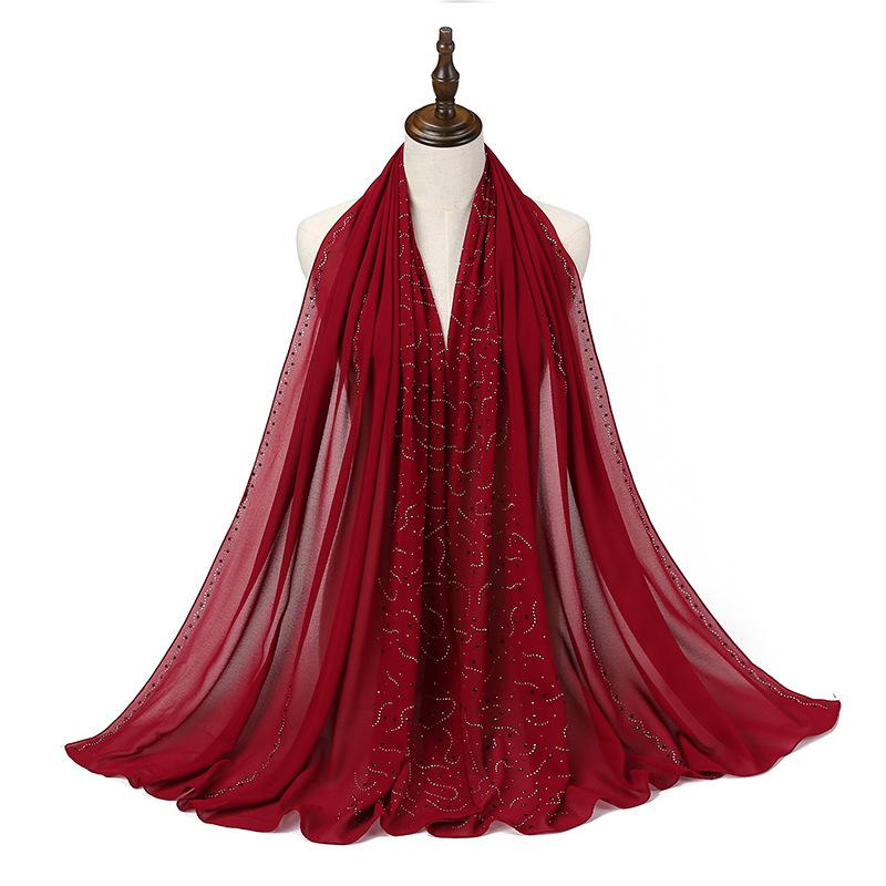 Новый Летний Роскошный Элегантный Женский Шелковый Шарф Пляжный Накидка Шаль Шифоновая Блестящая Бандана Защита от Солнца Хиджаб Женский Шарф Парео Платок