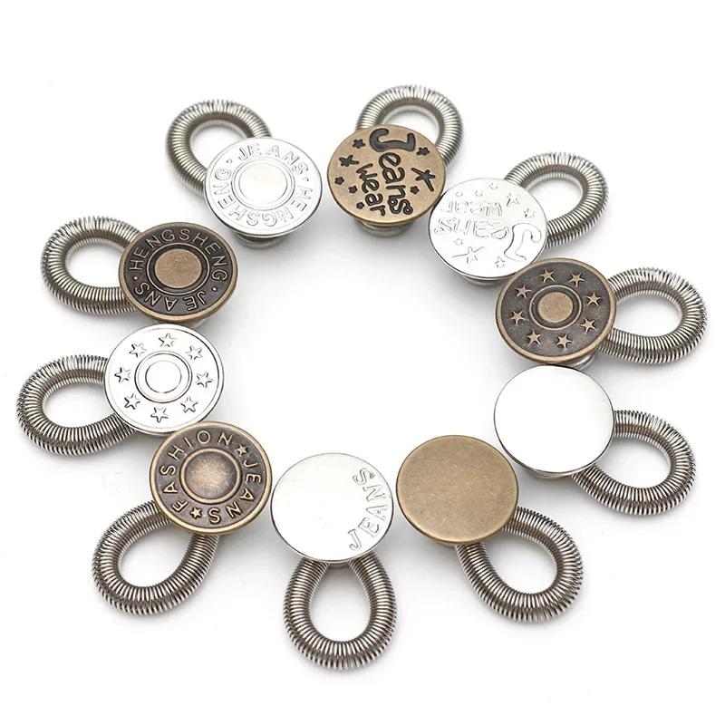 Detachable Jeans Waist Adjustment Buckle Metal Button Extender for DIY Pants Jeans Free Sewing Waist Extenders Buttons