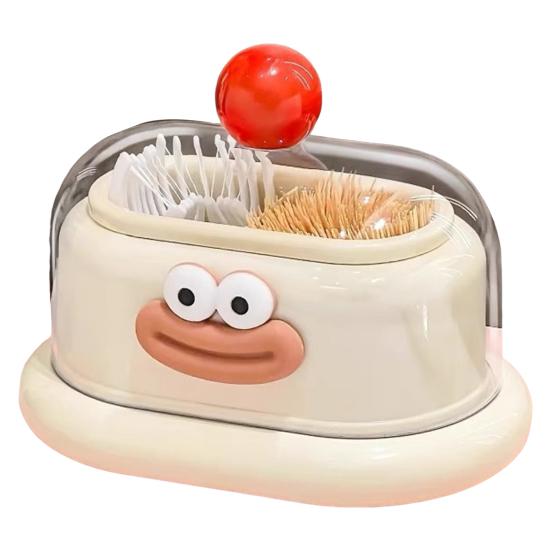 Мультяшная зубочистница со съемной пылезащитной крышкой, пластиковая зубочистка, стоматологическая