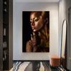 Black And Gold Woman Canvas Paintings Sexy Nude African Posters Prints Wall Art Pictures for Living Room Wall Decoration Cuadros