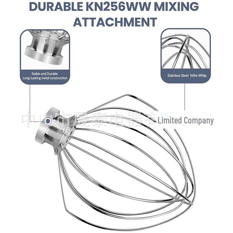 KN256 Нержавеющая сталь Венчик для взбивания яиц для миксера KitchenAid 6QT
