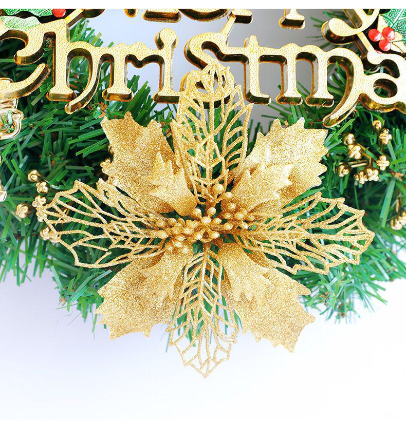 Рождественский венок кольцо из ротанга: 50/60/80СМ Подвеска на дверь и 2,7М Ротанговая гирлянда для украшения дерева/окна