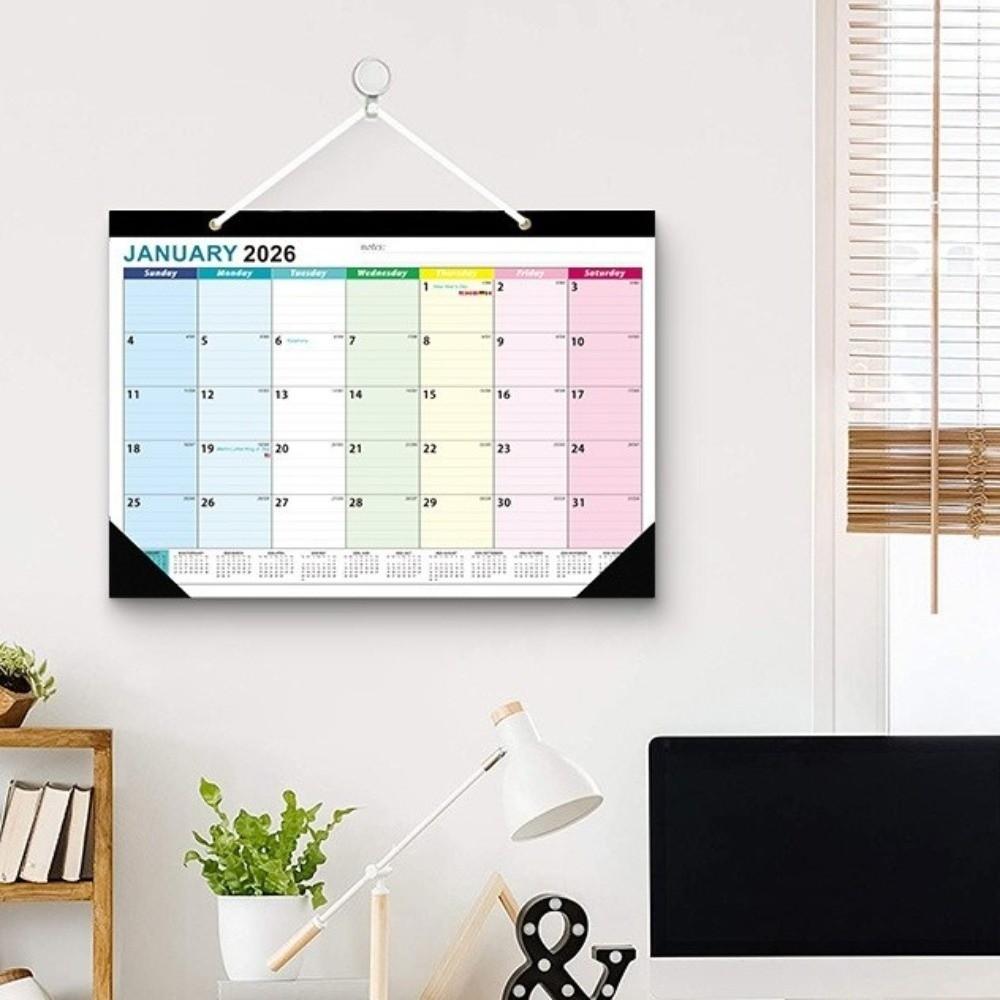 Настенный календарь с месячной разбивкой Просторный месячный календарь-планировщик 18-месячный календарь Офис