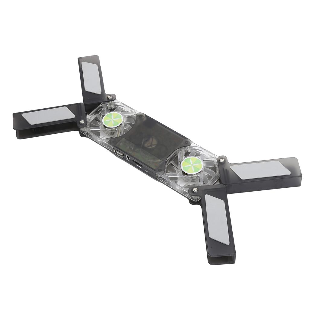 Laptop Cooler Pad Dual Fan Light Emitting Notebook Speaker Foldable Cooling Stand DR-2009A