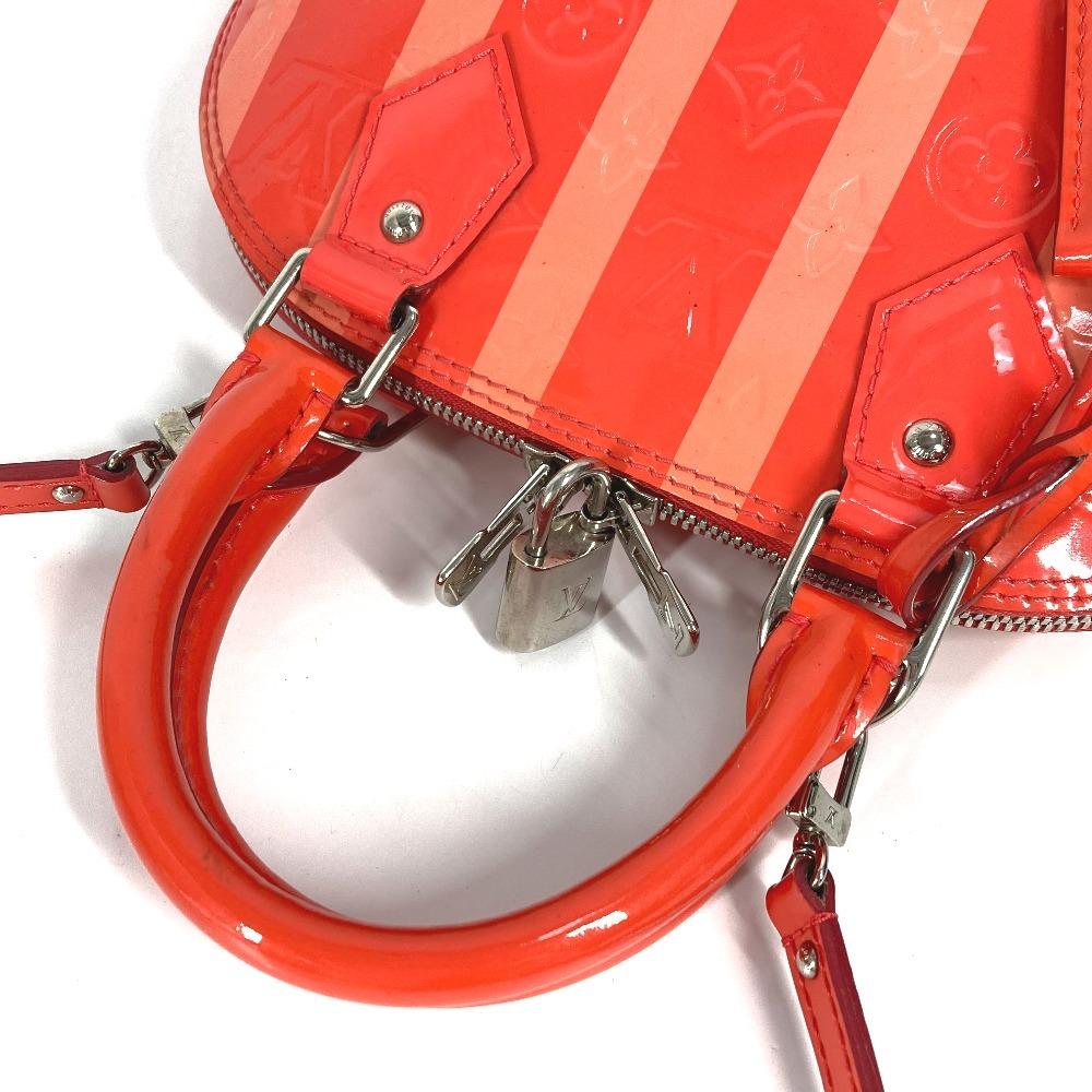 Louis Vuitton M90968  MonogramVernis Rayures Alma BB 2WAY Shoulder Hand Bag
