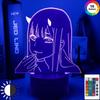 3D светодиодный ночник в стиле аниме Darling In The Franxx, настольная лампа Zero Two 002, фигурка для рождественского подарка, украшение для спальни, прикроватная лампа