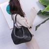 Women Solid Color Bag Vintage Shoulder Bag Large Capacity Handbag