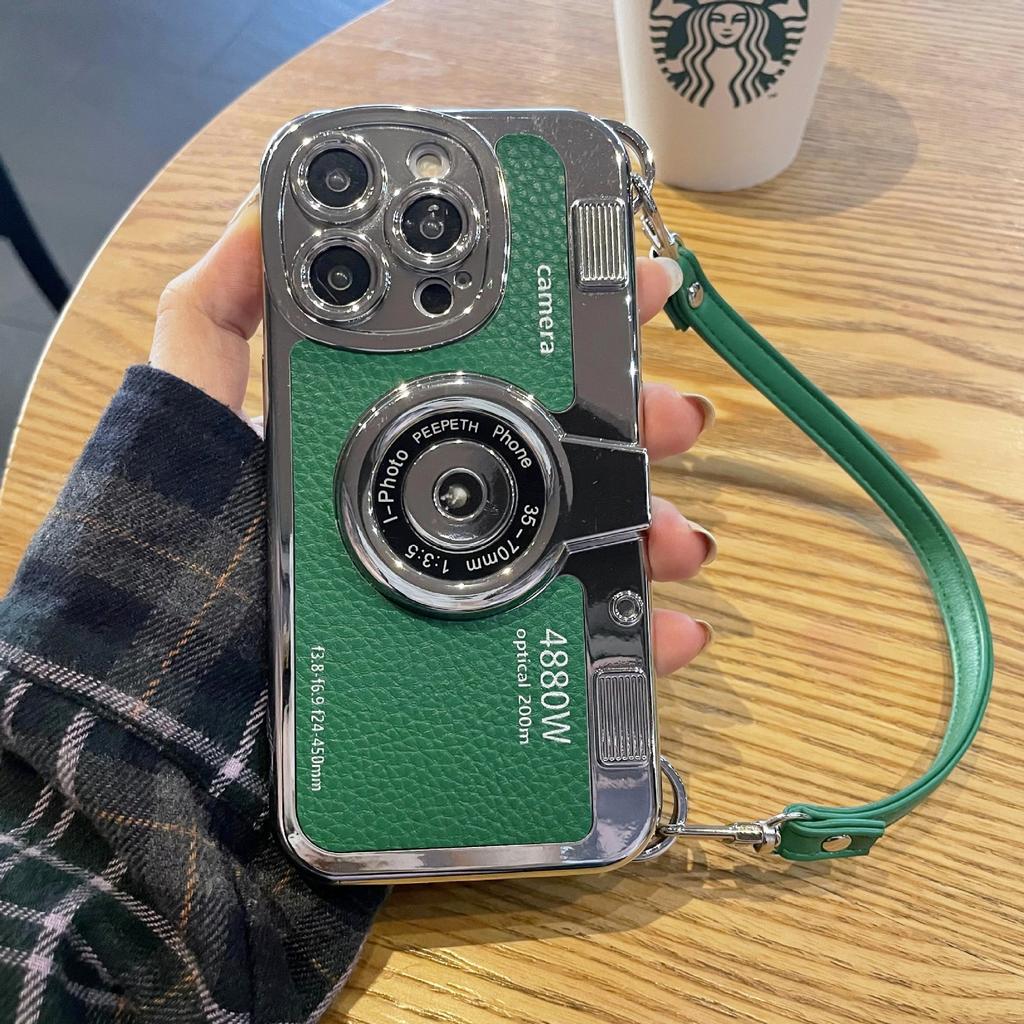 Корейский ins ретро стерео ручная камера для чехла мобильного телефона Apple 14 Lychee 12promax/iphone11