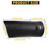 1Pcs Matte Black Car Exhaust Trim Muffler Pipe Tail For 1.5-2.4inch Outlet Tailpipe Stainless Steel Curved Outlet Tail Pipe
