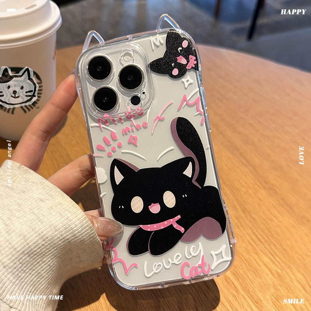 The New Models Are Compatible with Iphone16 Scaring Cats, IPhone 13 with Bracelet  IPhone 15 and Transparent Cat Ear Cases