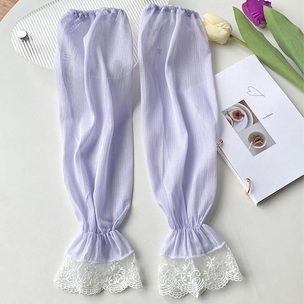 Защита от солнца Длинные нарукавники Дышащие Летние Нарукавники Защита от УФ-лучей Кружевные Рукава Велоспорт