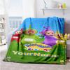 Teletubbies Customize Text Blanket Gift Personalized Blanket Comfortable Suitable for Sofa Picnics Seaside Livingroom Four Seasons Universal