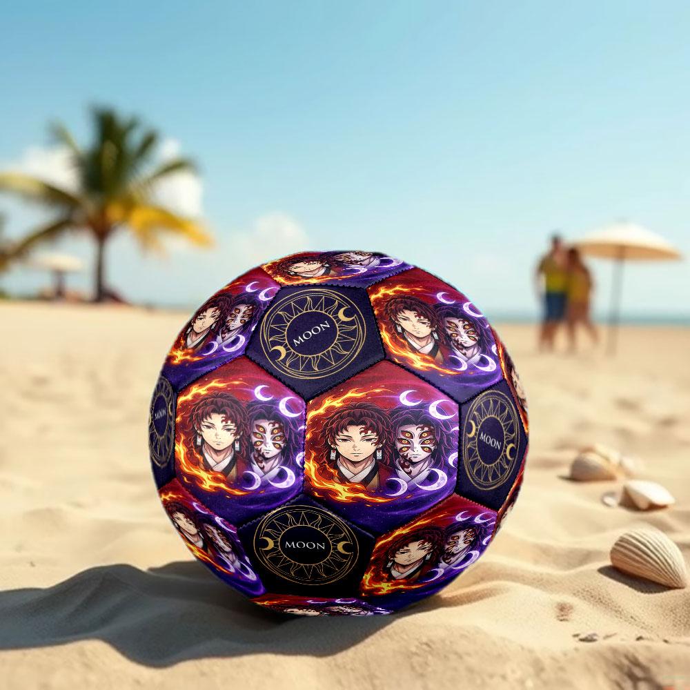1pc Demon Slayer Kimetsu no Yaiba Soccer Ball Size 5 Indoor Soccer Ball Fashion Colorful Backyard Game - Great For Sports Fans Gift HE33