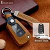 Кожаный чехол для ключей Crazy Horse для Hyundai Solaris Sonata Hybrid NEXO NX4 New Grand Santa Fe Tucson 2021 2022