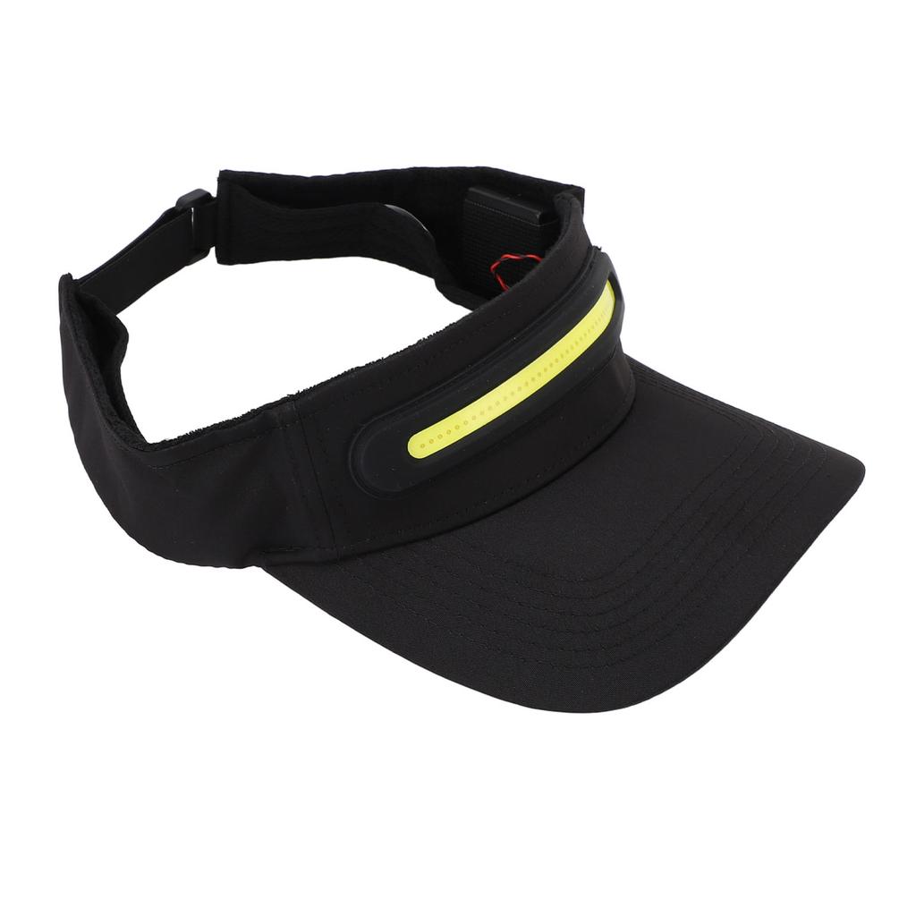 Солнцезащитная шляпа с LED-подсветкой, дышащая, повышенная безопасность, полая сверху, спортивная кепка для бега на открытом воздухе