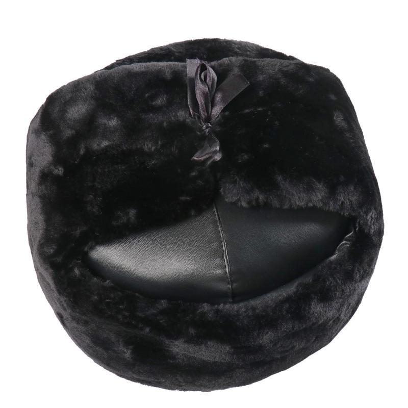 Шапка-ушанка из ПУ кожи водонепроницаемая мужская и женская лыжная шапка с утолщенными ушными раковинами русская теплая шапка