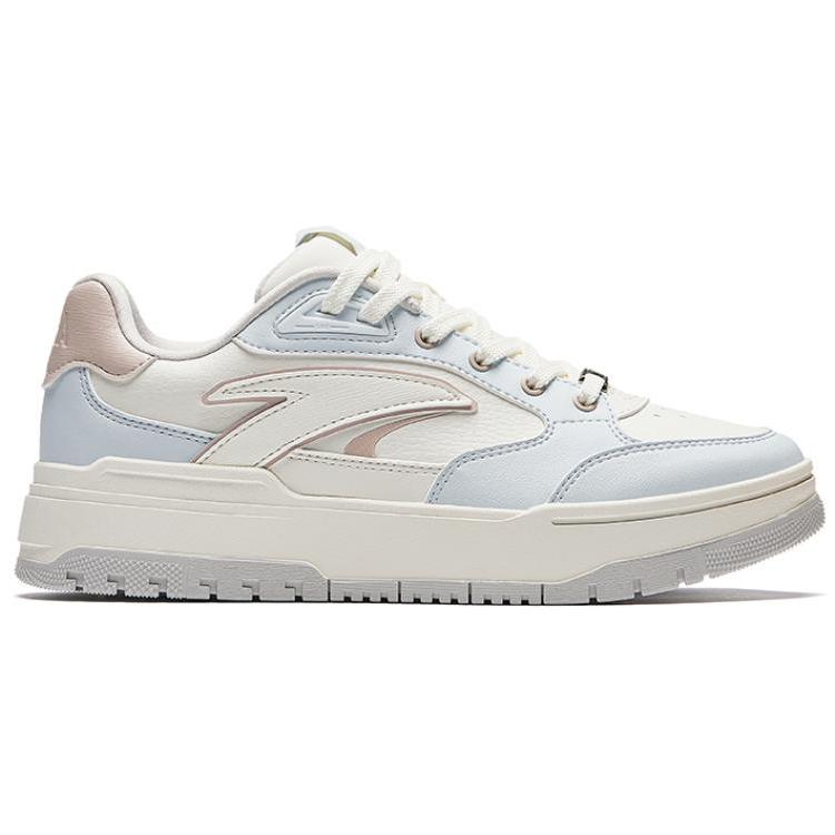 Anta 982 Slip Resistant Abrasion Resistant Low top Skateboard Shoes Women's White Blue 122448068-4