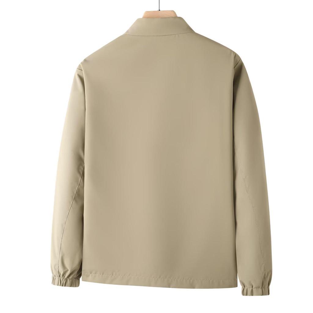 Мужская осенняя куртка в стиле business casual с воротником-стойкой - Универсальная легкая куртка для среднего и пожилого возраста.