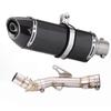 For Kawasaki Z900 2017-2025 Z 900 Escape 51MM Slip-On Motorcycle Exhaust System Middie Tail Link Pipe With Silvery Muffler Tips