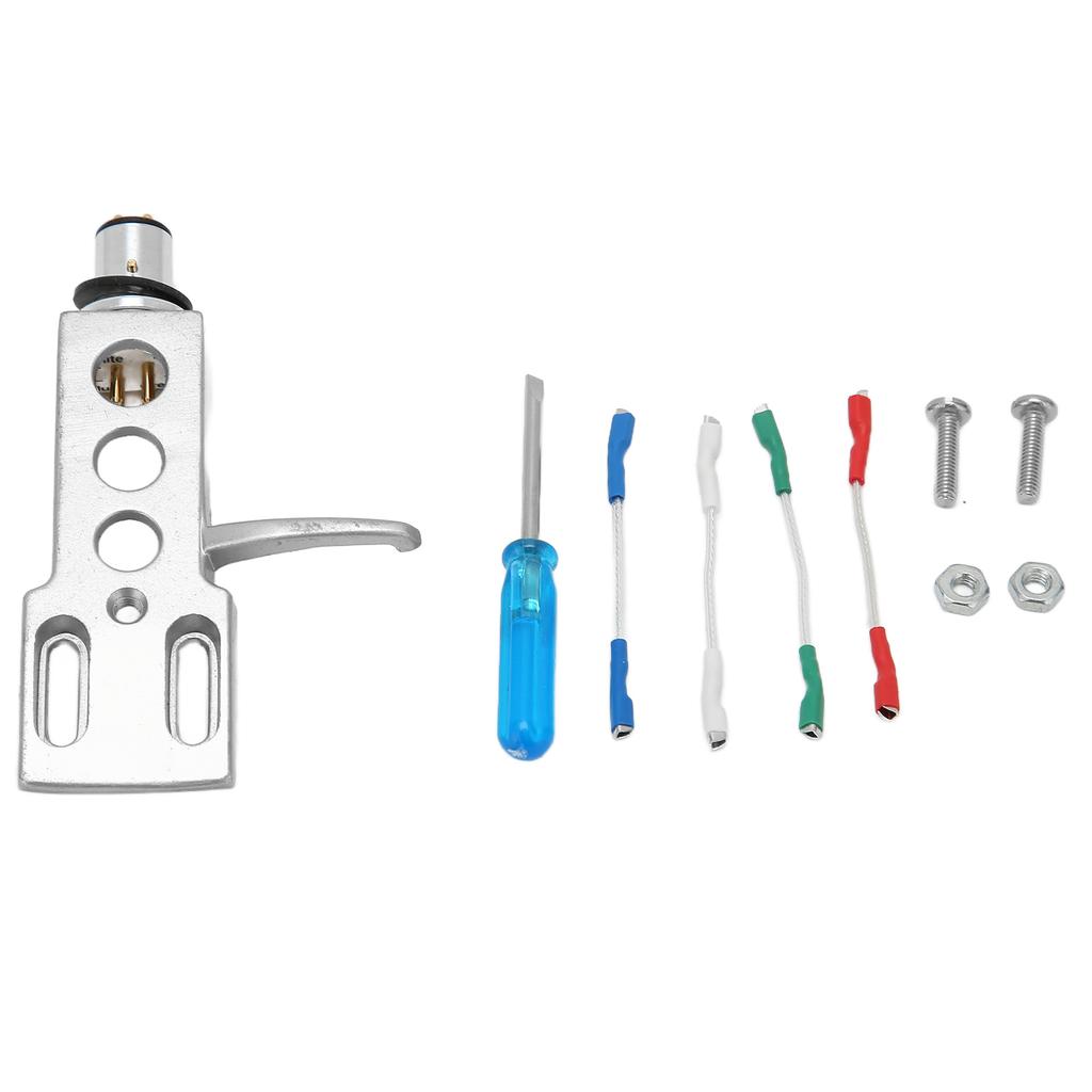 Vinyl Stylus Holder Aluminium Alloy Vinyl Record Phonograph Cartridge Holder with 4 Connection