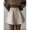 Women High Waist Shorts Casual Loose A-line Wide Leg Short Pants Solid Fashion Pocket Office Lady Trousers Streetwear Toppies Short Femme