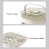 2-in-1 Press-Release Ice Cube Tray with Storage Bin 48-Cavity Double-Layer Ice Maker for Freezer BPA-Free Ice Storage Container for Home Camping Party