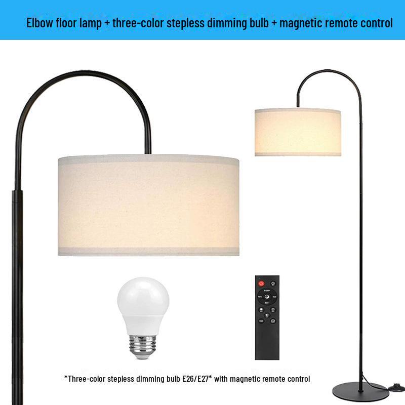 Modern Nordic LED Remote-Controlled Floor Lamp - Simple Bedside and Living Room Design