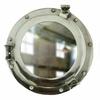 12" Canal Boat Porthole Window - Nickel Finish Ship Window, Nautical Wall Decor