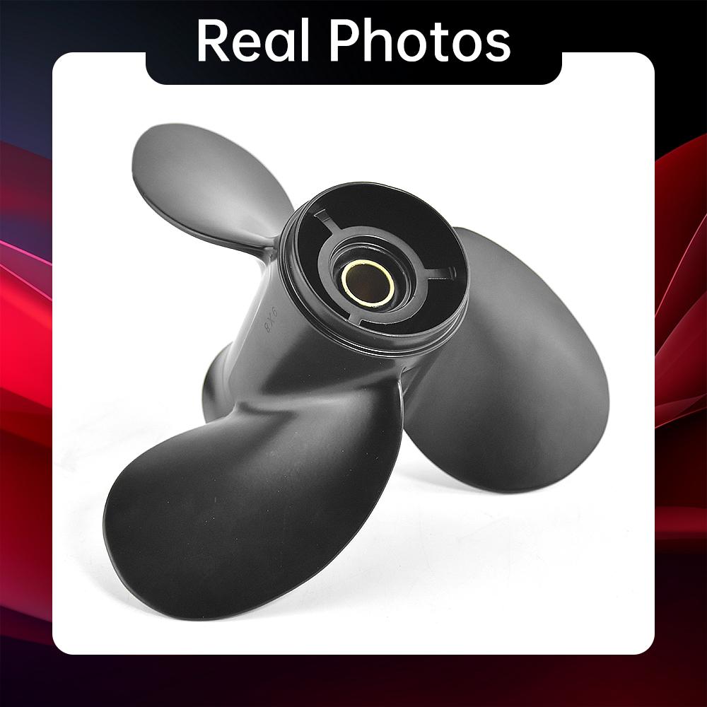 9x8 для Tohatsu Mercury Nissan 6hp 8hp 9,9hp 10hp 15hp подвесной винт 9*8 лодочный мотор пропеллер из алюминиевого сплава 3 лезвия 8 шлицев