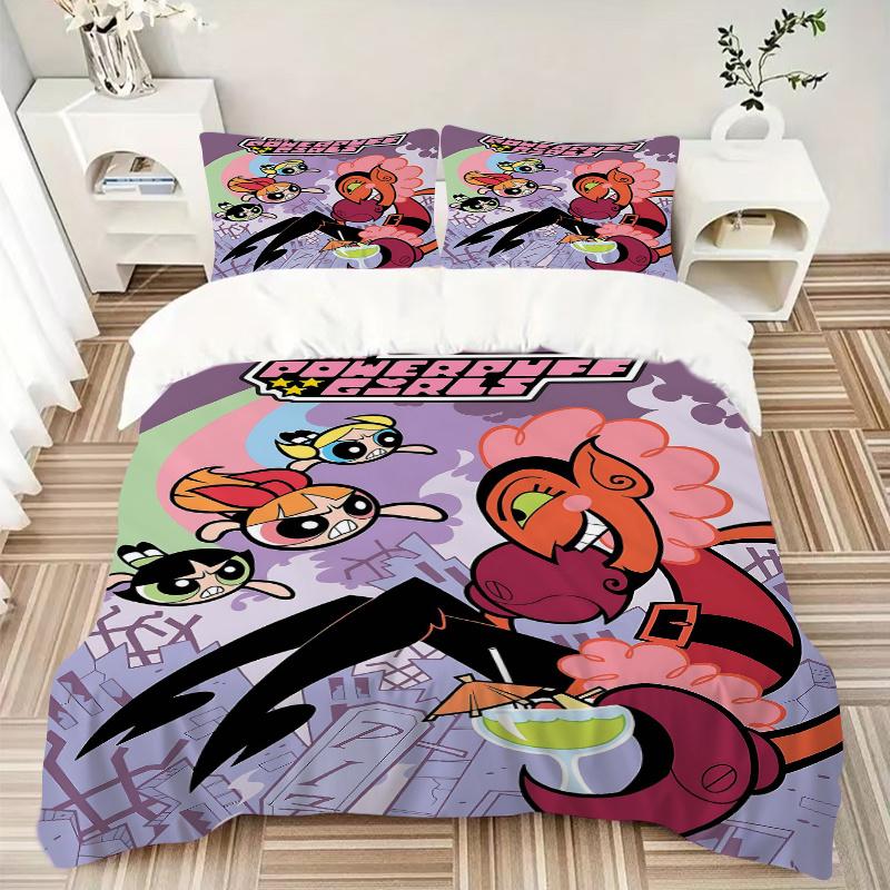 3pcs Epic Battle of Good vs Evil Policewoman Quilt Cover Set - Soft & Comfortable Polyester Fabric, All-Season Breathable Comforter Set For 1 Qui