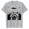 Alien UFO Funny Raccoon Stuffed Animal for Men, Women, Kids T-Shirt Raccoon Lover Graphic Tee Tops Short Sleeve Blouses Gifts