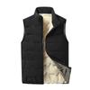 Men's Winter Warm Vest with Plush Warm Vest, Stand Up Collar Casual Vest, Men's Outerwear