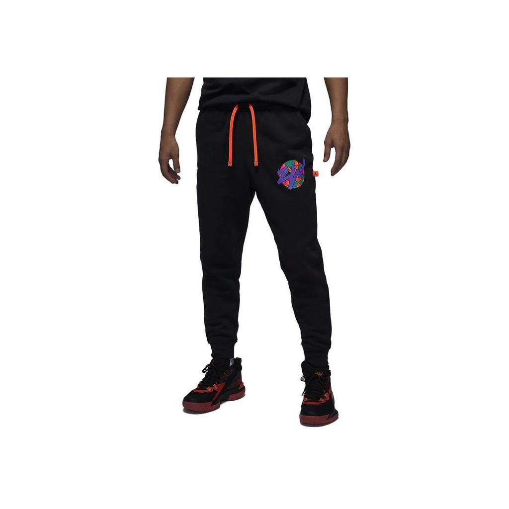 Jordan Теплые повседневные брюки с флисовой подкладкой и манжетами для мужчин, черные FD2393-010