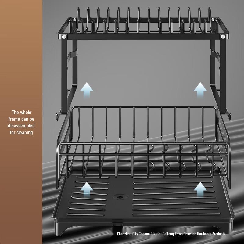 ZISIZ Double-Layer Kitchen Dish Rack