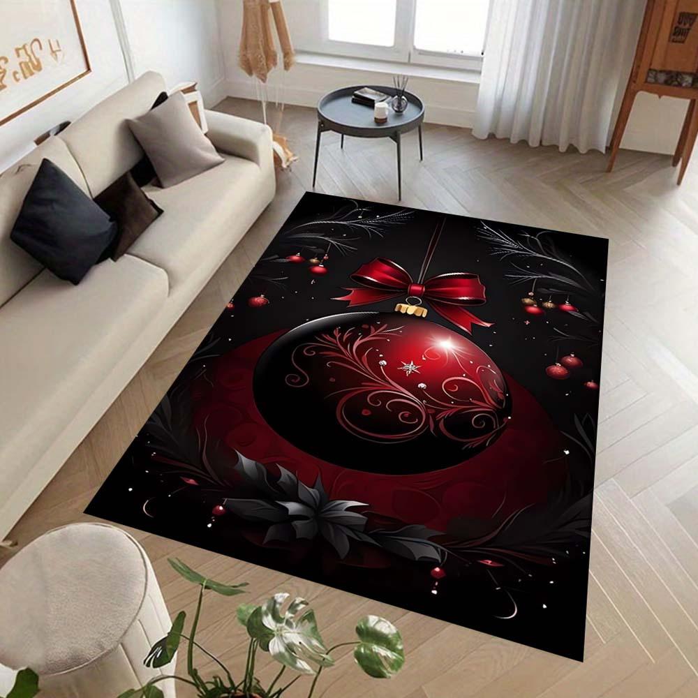 1pc Red Light Ball Area Rug, Slip-Resistant, Easy-Clean, Stain-Resistant, Perfect for Cozy Living Rooms, Bedrooms, Kitchens, Offices, and Ho