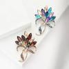 Fashion Retro Alloy Rhinestone Hand Bouquet Brooch Elegant Temperament Women'S Clothing Corsage Jewelry Pin