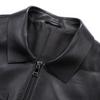 FAPAI Men's First-Layer Sheepskin Lapel Zipper Leather Jacket
