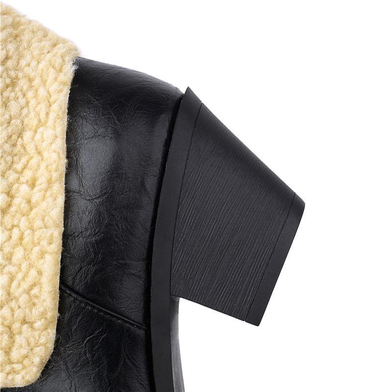 Женские ботильоны на высоком каблуке, осенне-зимние, новые, на толстом каблуке, модные, ботильоны большого размера