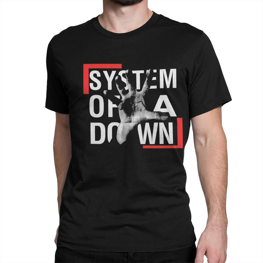 Гордая Футболка System Of A Down для Мужчин Женщин Металлическая Музыкальная Футболка с Коротким Рукавом Круглый Вырез 100% Хлопок Одежда