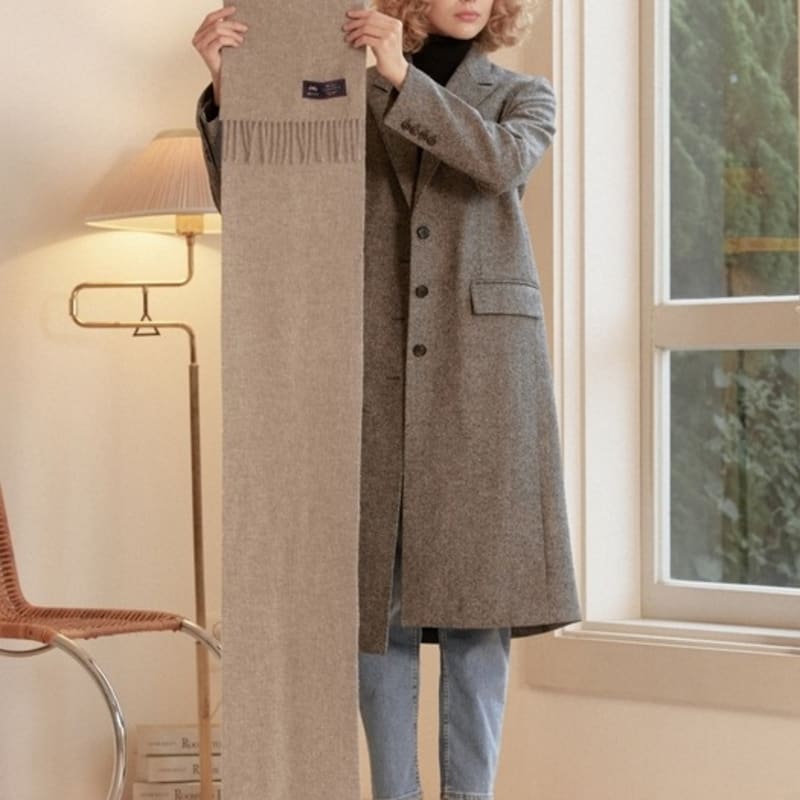 ABRAHAM MOON Шарф из мериносовой шерсти 25 см - Серебристый