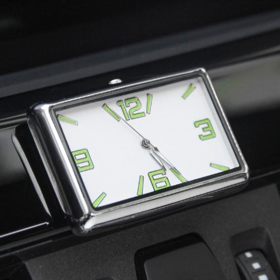 Rectangular Car Analog Temperature Clock Highlow Fluorescent Resistant Battery Digital Button Operated Car