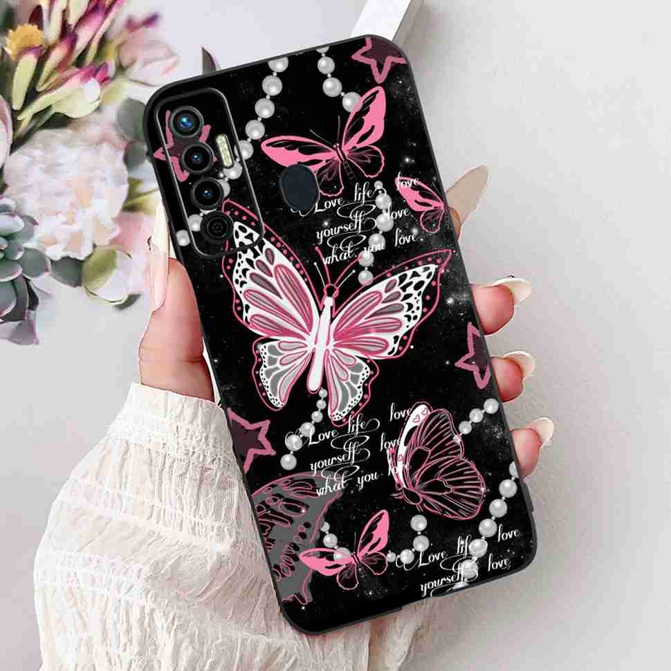 Cute Cat Cover For Tecno Camon 17 Case CG6 CG6j Silicone Soft Protection Shell For Tecno Camon 17 Camon17 Back Cover Casing 6.6"
