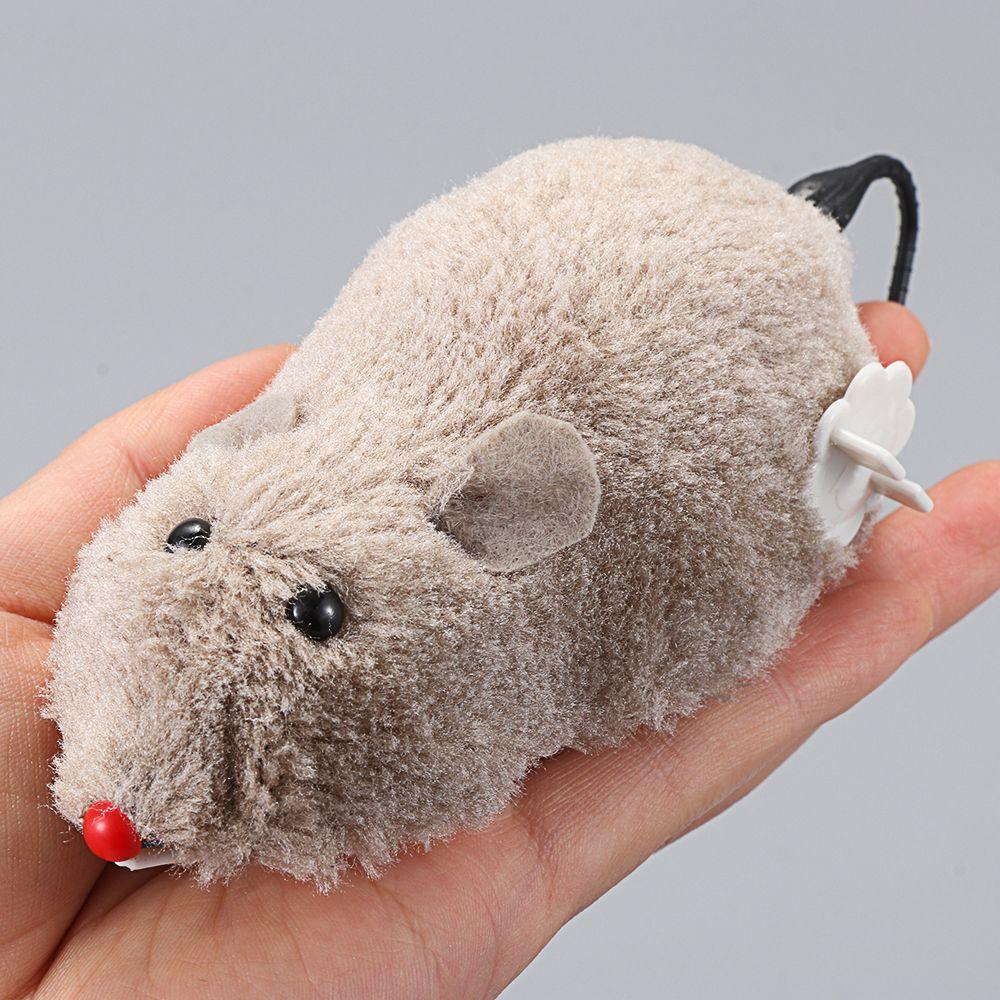 Симуляция щенка Мыши Товары для питомцев Заводная плюшевая мышь Писк Шум Игрушки для кошек Искусственная мышь