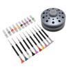 10pcs Flat Blade Slotted Screwdriver Professional Multi Size Screwdriver Set with 20pcs Blades for