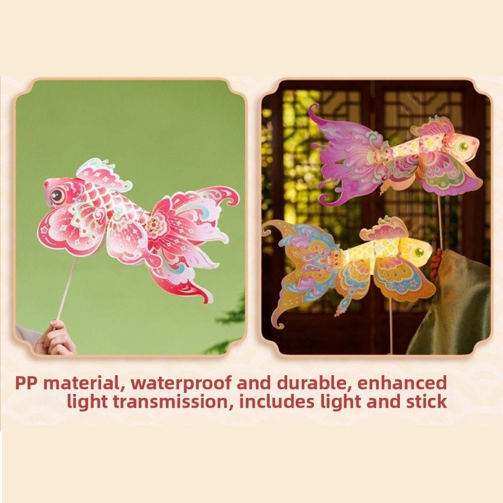 Handmade Handheld Fish Lantern Ancient Style DIY Lantern Material Kit Holiday Celebration