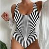 2024 New Women One Piece Fashion High Waisted Sexy Swimsuit Women's Thin and Conservative Large Size Swimsuit Beach Seaside Swimwear Bikini 5XL